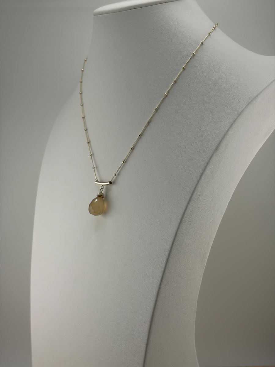 Smoky Quartz Sterling Silver Necklace