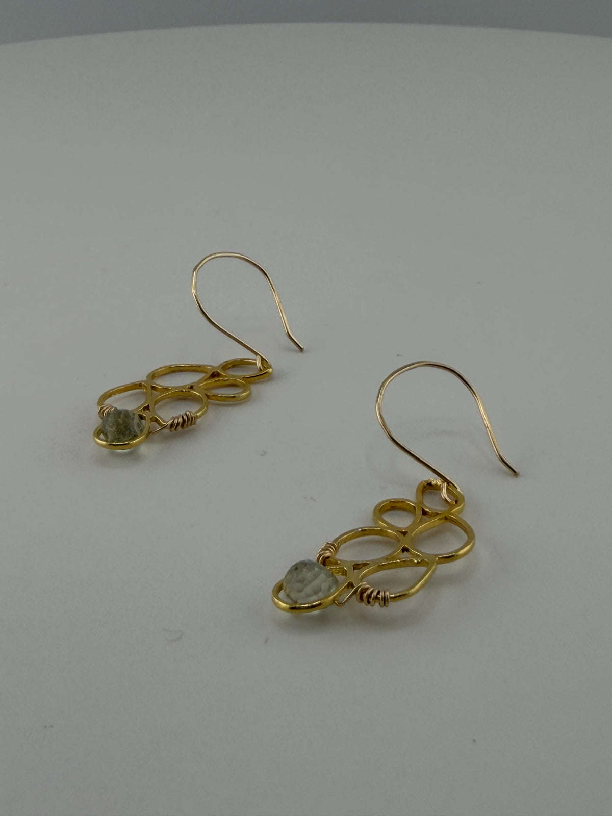 Quartz Crystal Gold Earrings