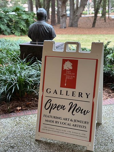 Art League Gallery open sign