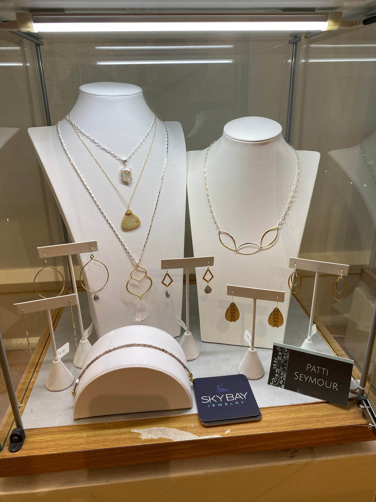 SkyBay Jewelry collection on display at the Art League of Hilton Head Gallery