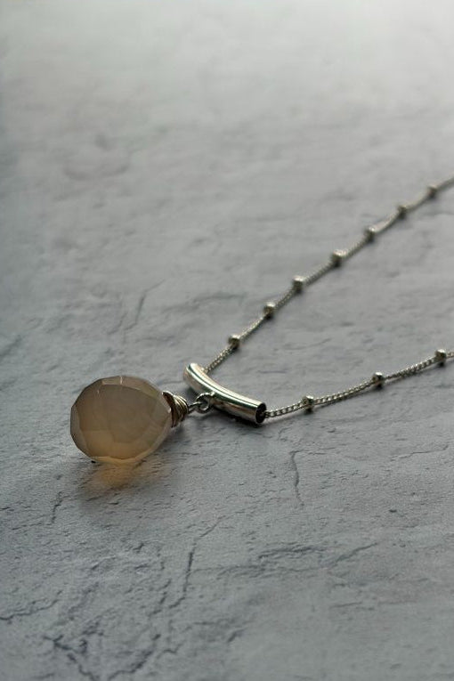 Smoky Quartz Sterling Silver Necklace
